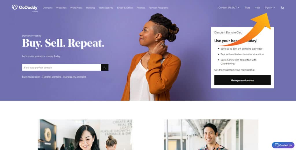 progressive web solutions go daddy delegate access step 1