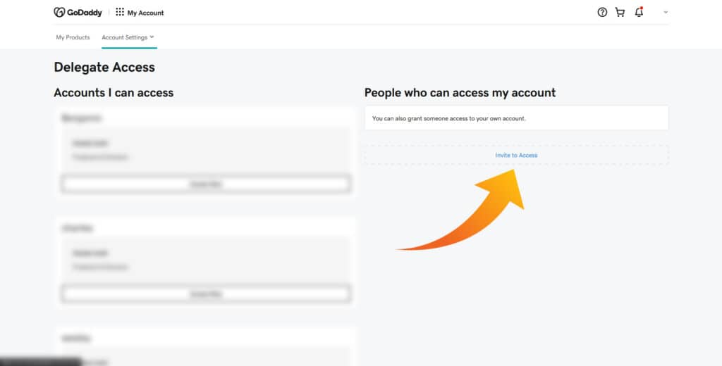 progressive web solutions go daddy delegate access step 4