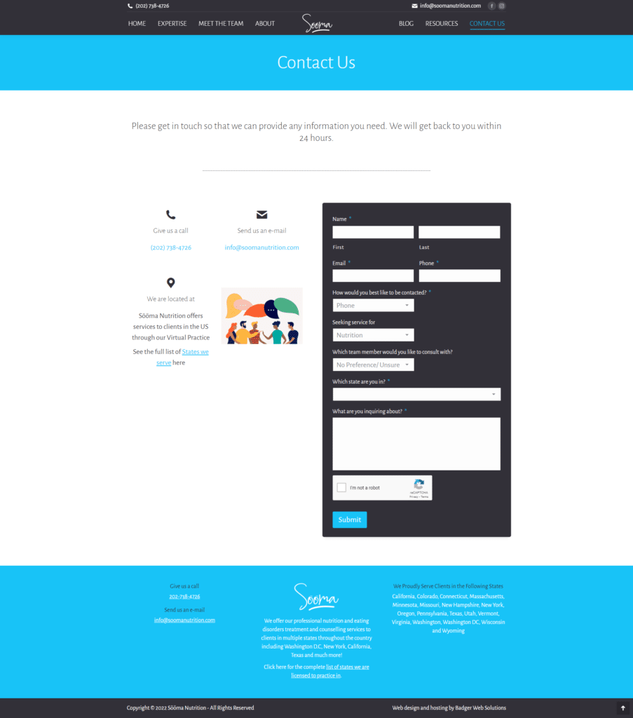 sooma nutrition LLC wordpress website progressive web solutions montreal 1